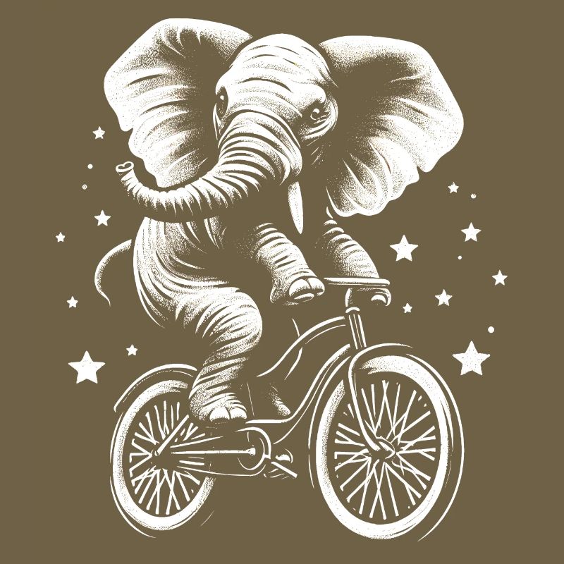 Elephant on a bicycle