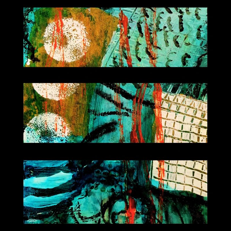 Abstrakte Landschaft mit leuchtenden Farben