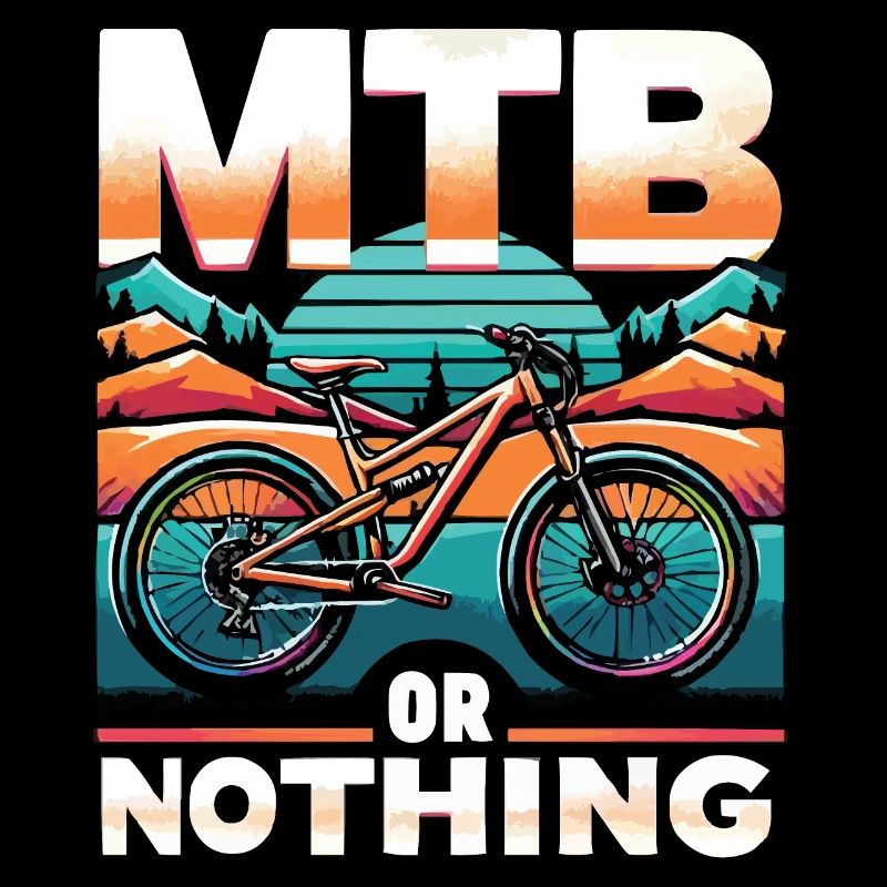 Design vibrant de coucher de soleil en VTT