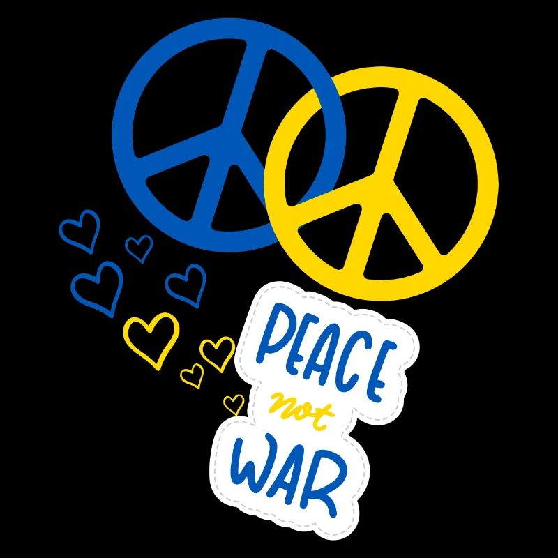 Peace not war (Yellow & Blue)
