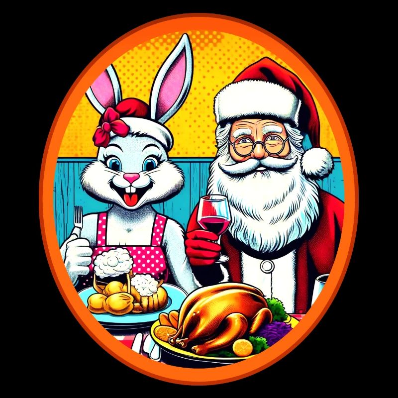 Weihnachten -  Osterhase und Weihnachtsmann