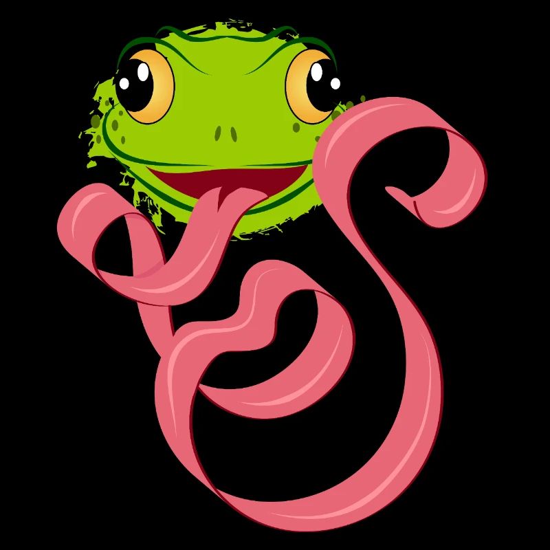 Cheeky frog with a big tongue – Funny design