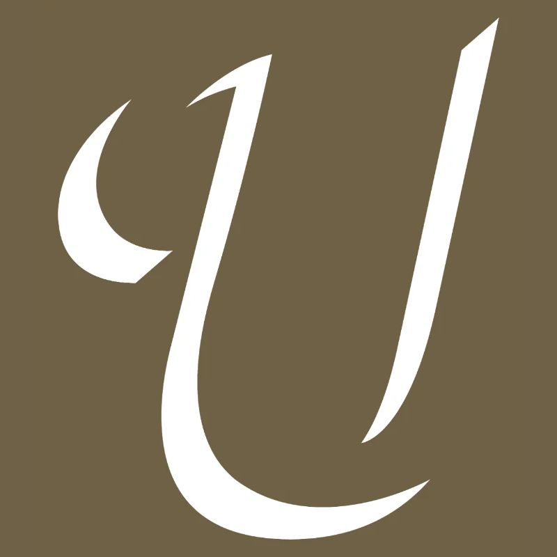 Élégant motif de lettre U avec forme dynamique