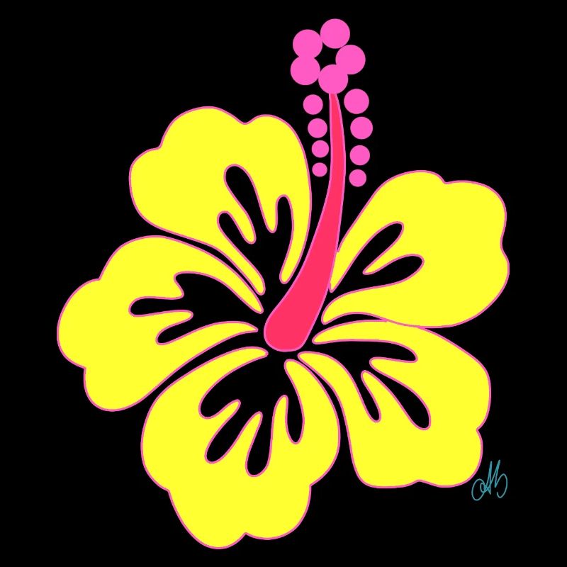 Fleur d'Hibiscus tropicale jaune