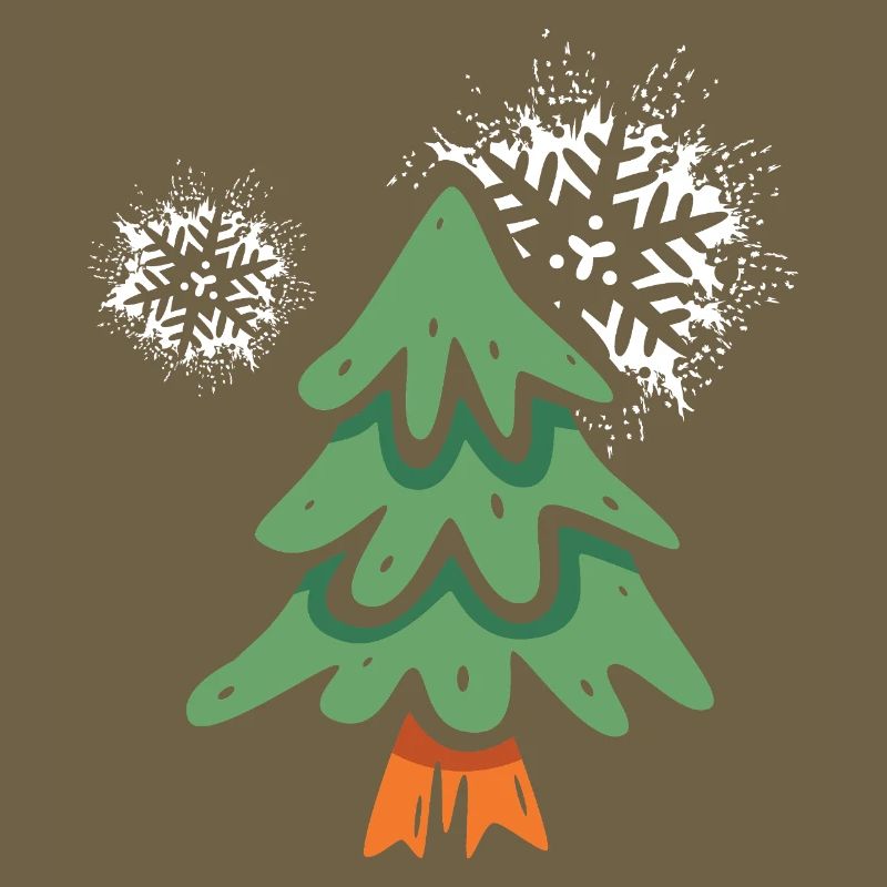 Christmas tree with snowflakes