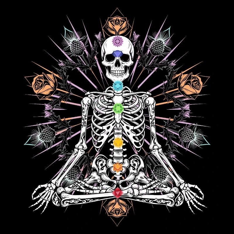 Skeleton Chakra Gothic Meditation