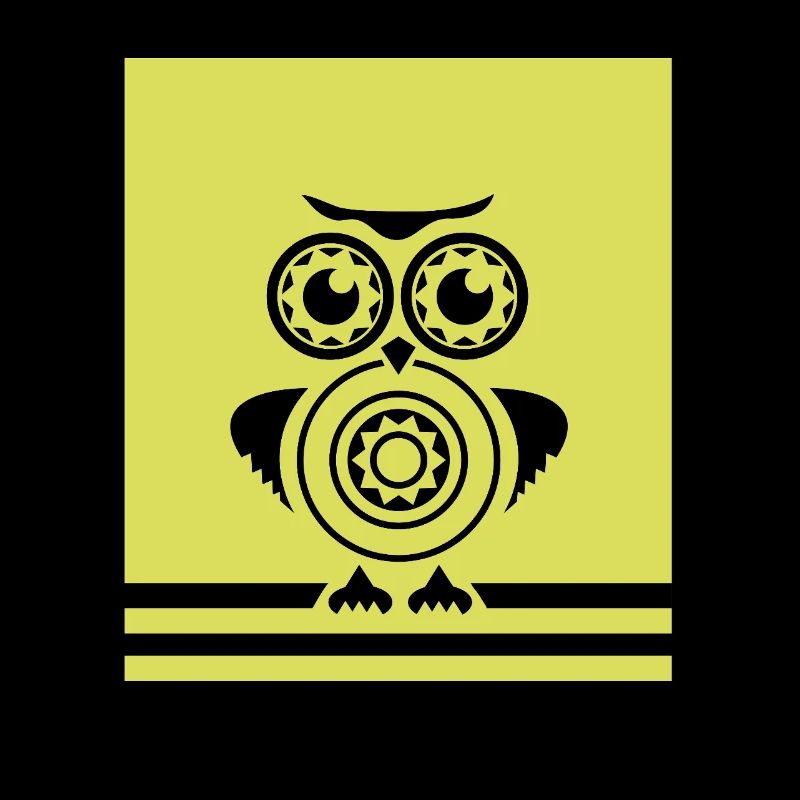 Hiboux géométriques facette jaune