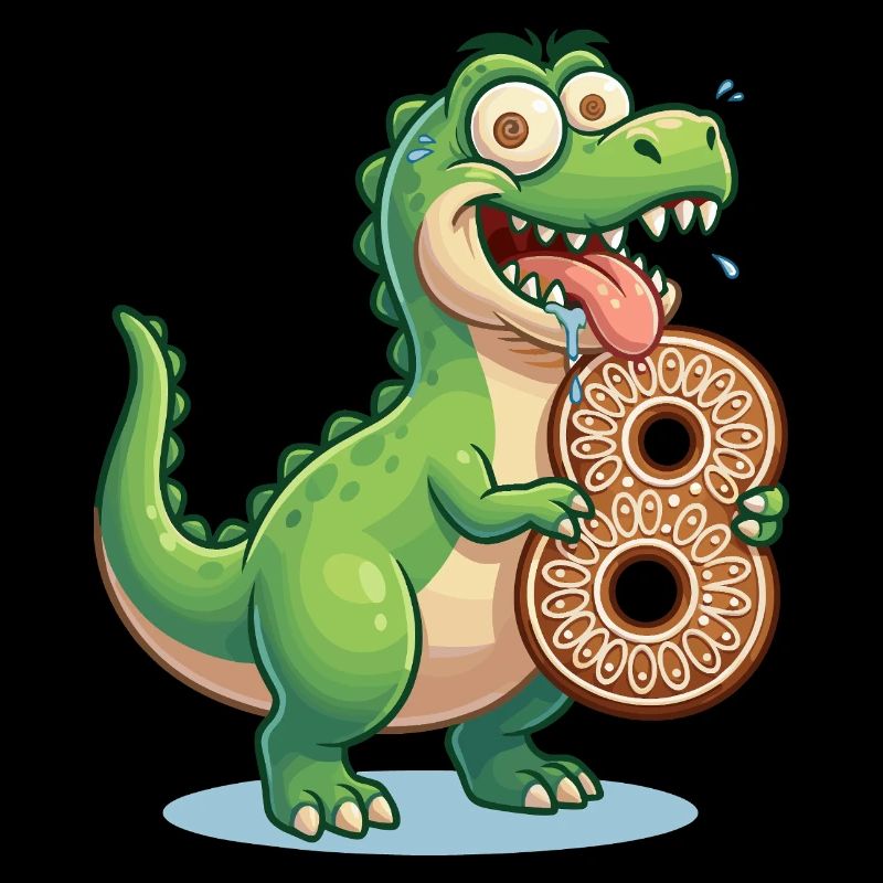 Dino 8 Geburtstag lustig süß Kinder Geschenk 8 Jah