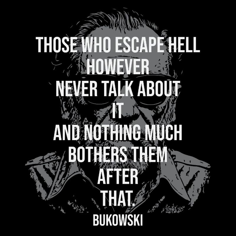 Grritty Bukowski Porträt-Tee