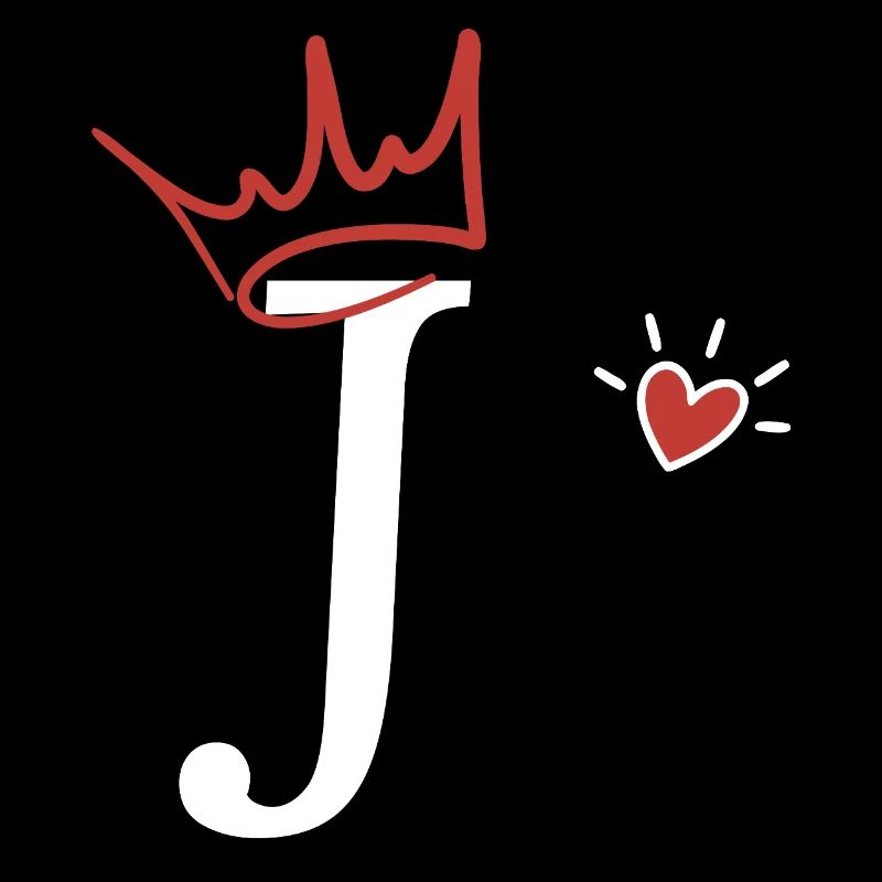 Buchstabe j Kronenherz