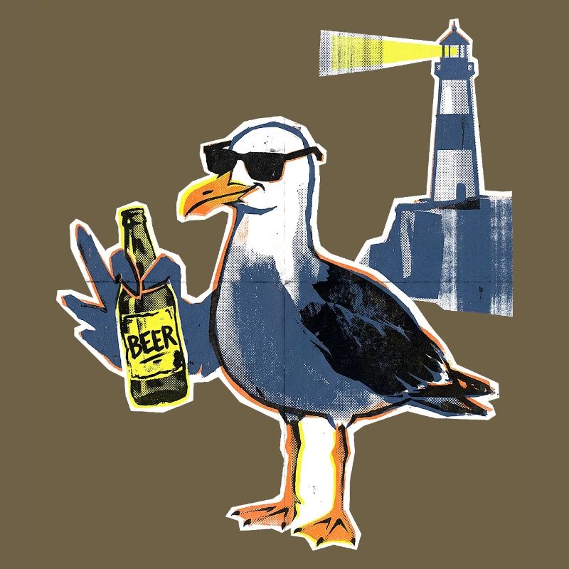 Coole Möwe Leuchtturm Bier