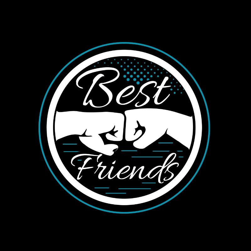 Beste Freunde Fäuste Badge