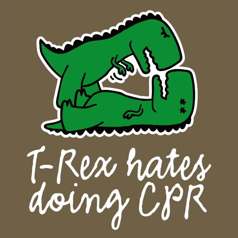 T-Rex hates doing CPR Erste Hilfe Krankenschwester