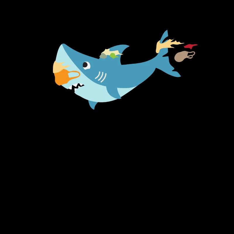 Plastique dans la mer - le requin n'aime plus