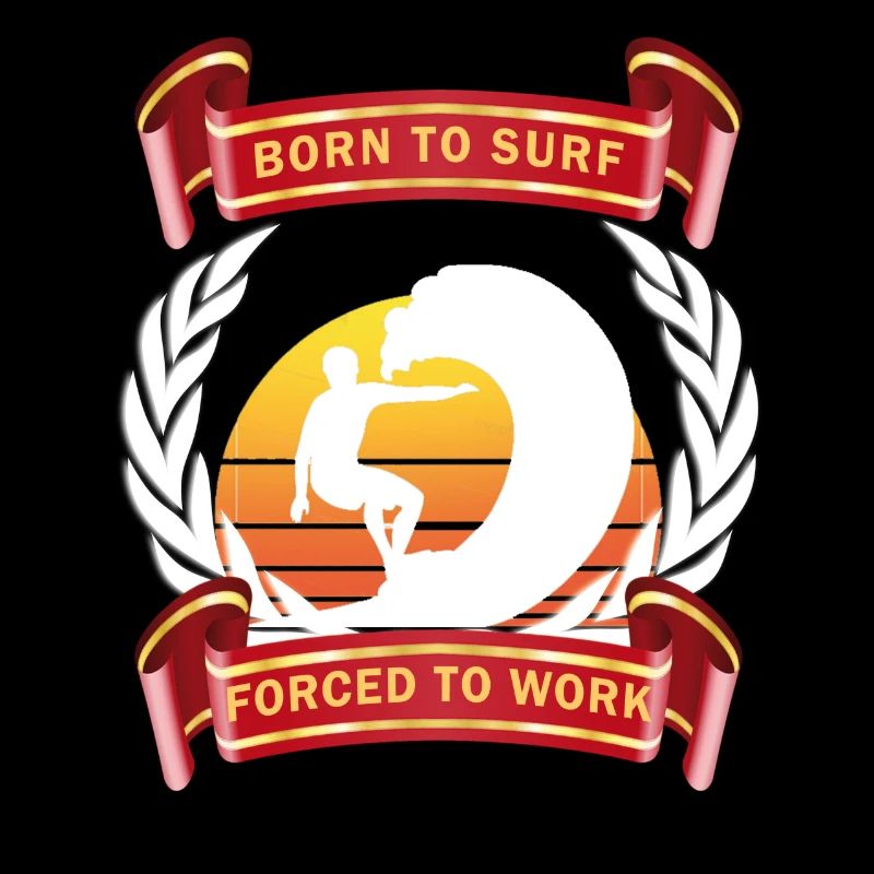 Cadeau de surf surfeur BORN TO SURF