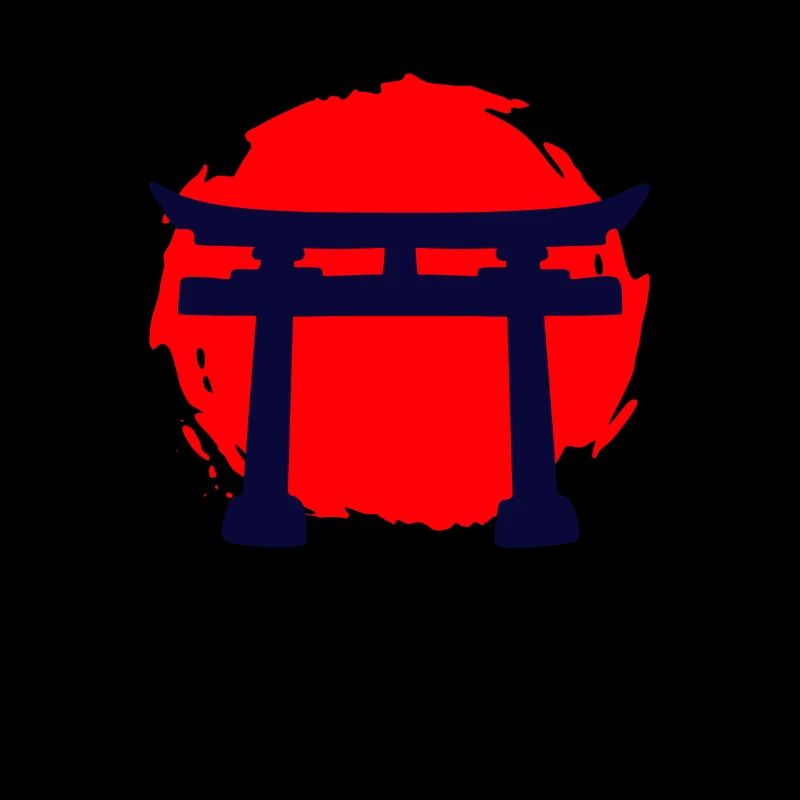 A Temple In A Red Sunset