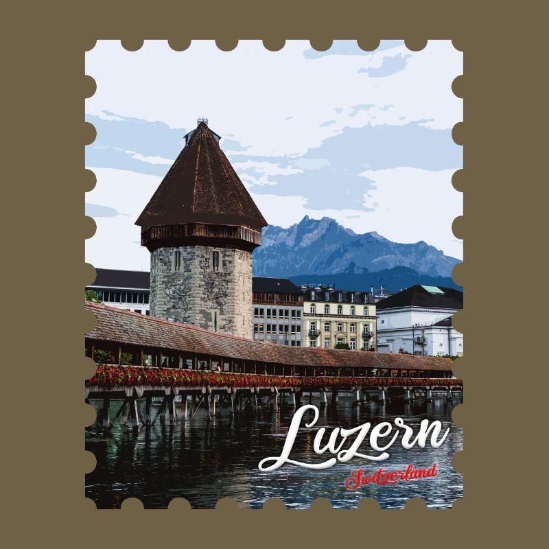 Lucerne Chapel Bridge Panorama