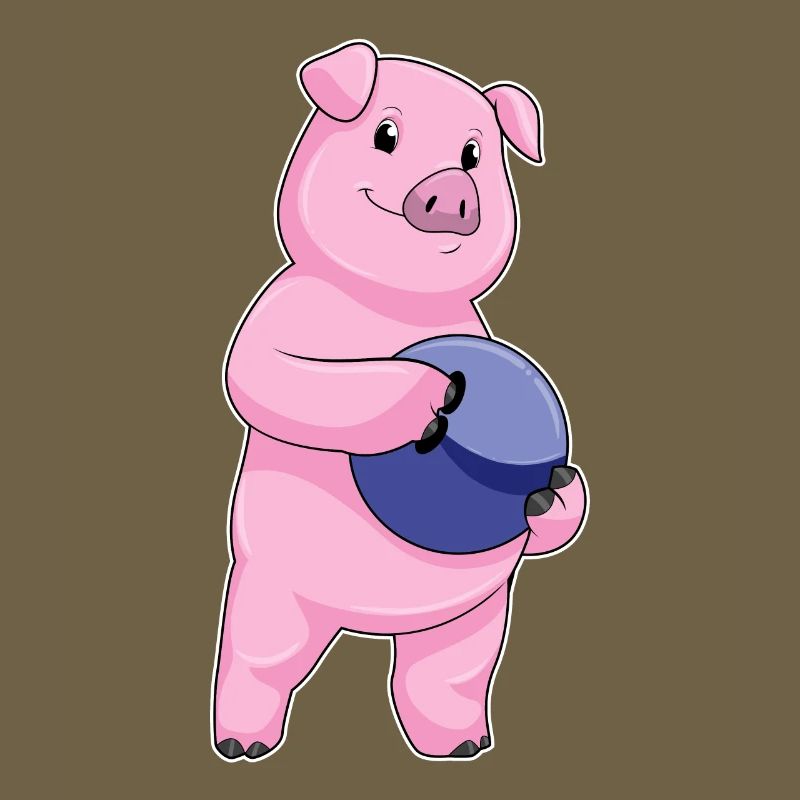 Boule de bowling cochon