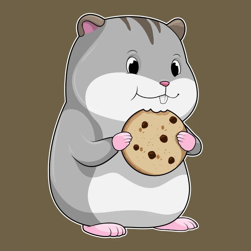 Hamster avec biscuit