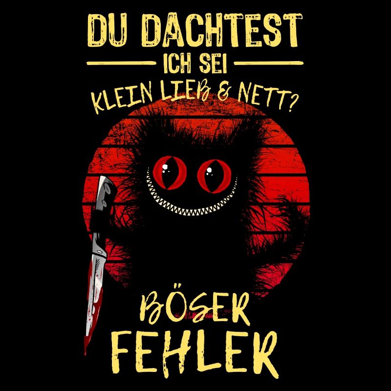 Böser Fehler Grinsekatze Verrückte Katze Messer