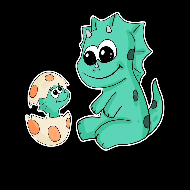 Dinosaurier mit Baby Dinosaurier