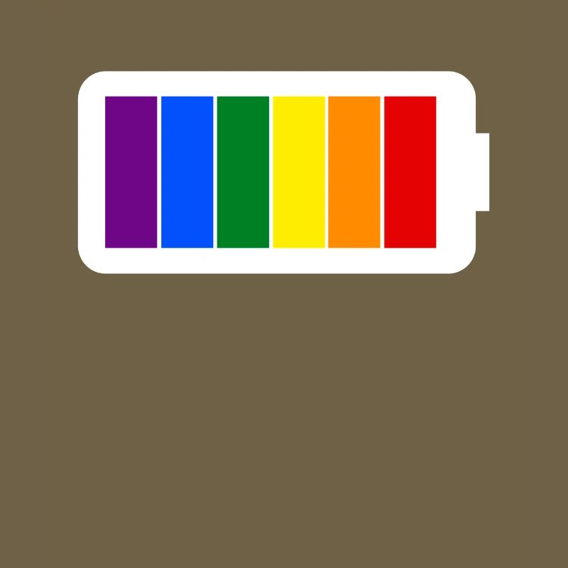 Regenbogenfarben Batterie Loading - Gay Pride