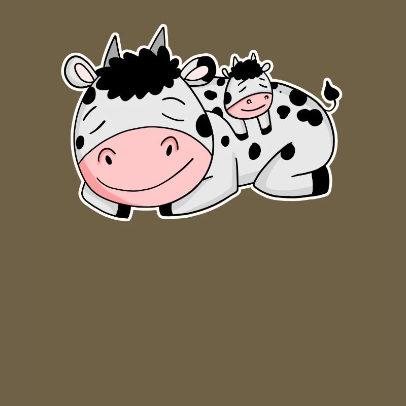 Vache avec bébé vache
