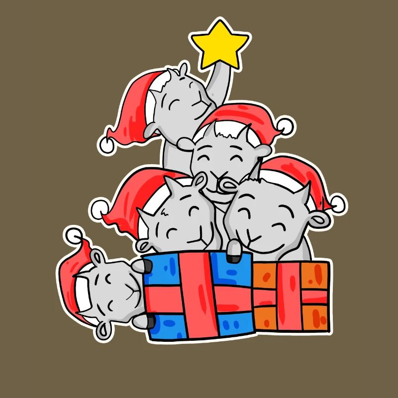 Chèvres Arbre de Noël Chèvre