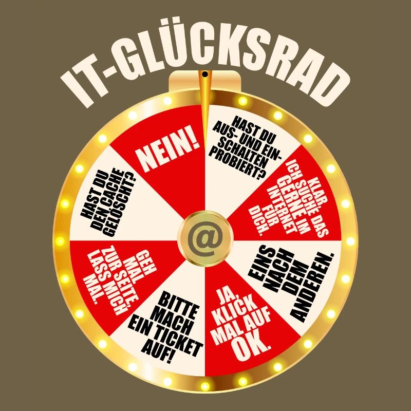 IT Support Glücksrad Service Desk IT Helpdesk Nerd