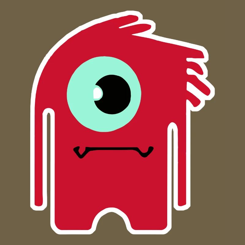Red Cyclops Monster | Funny Chibi Alien 