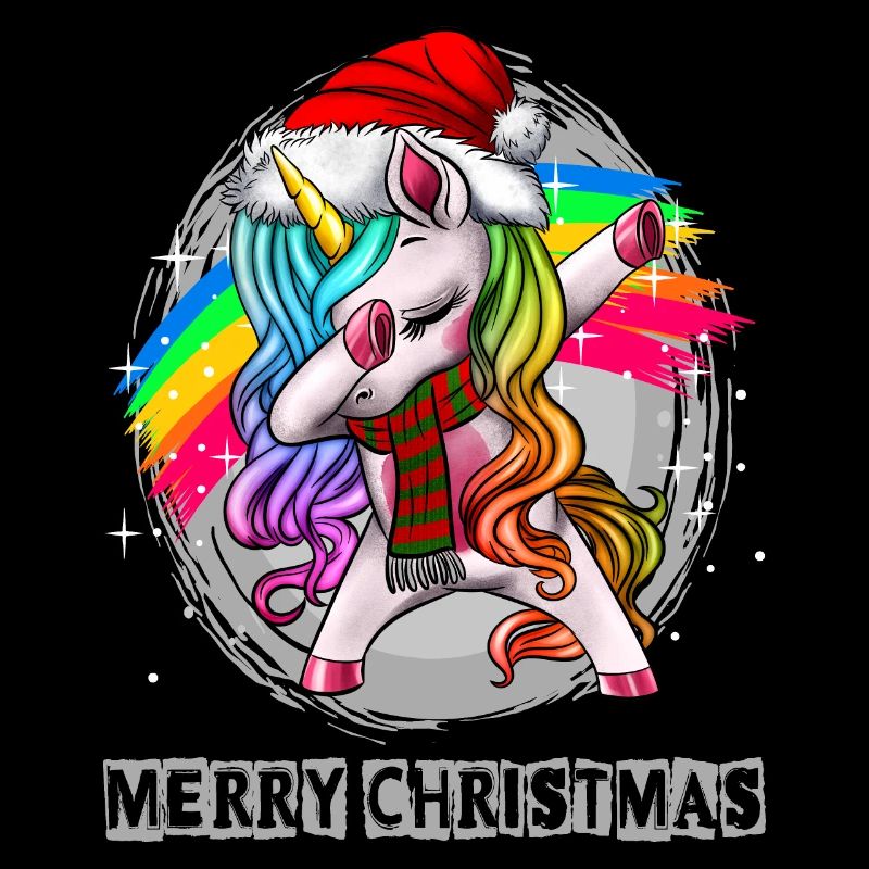 Dabbing Licorne Noël Dicton Licorne