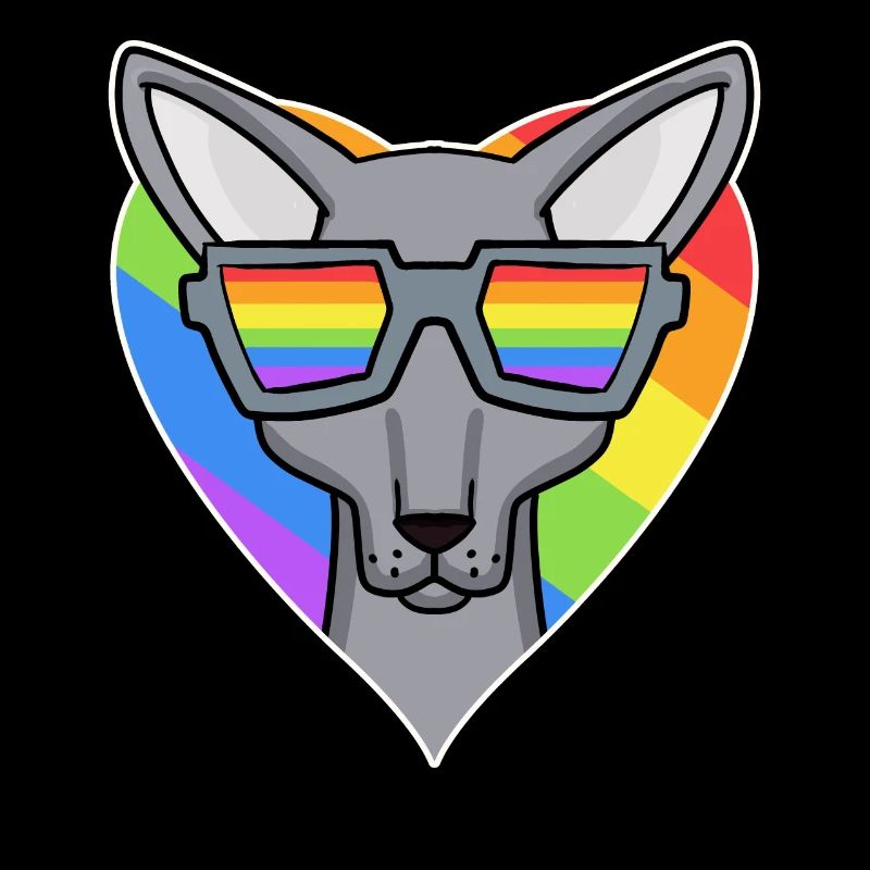 Gay Rainbow - Chat à lunettes - Sphynx