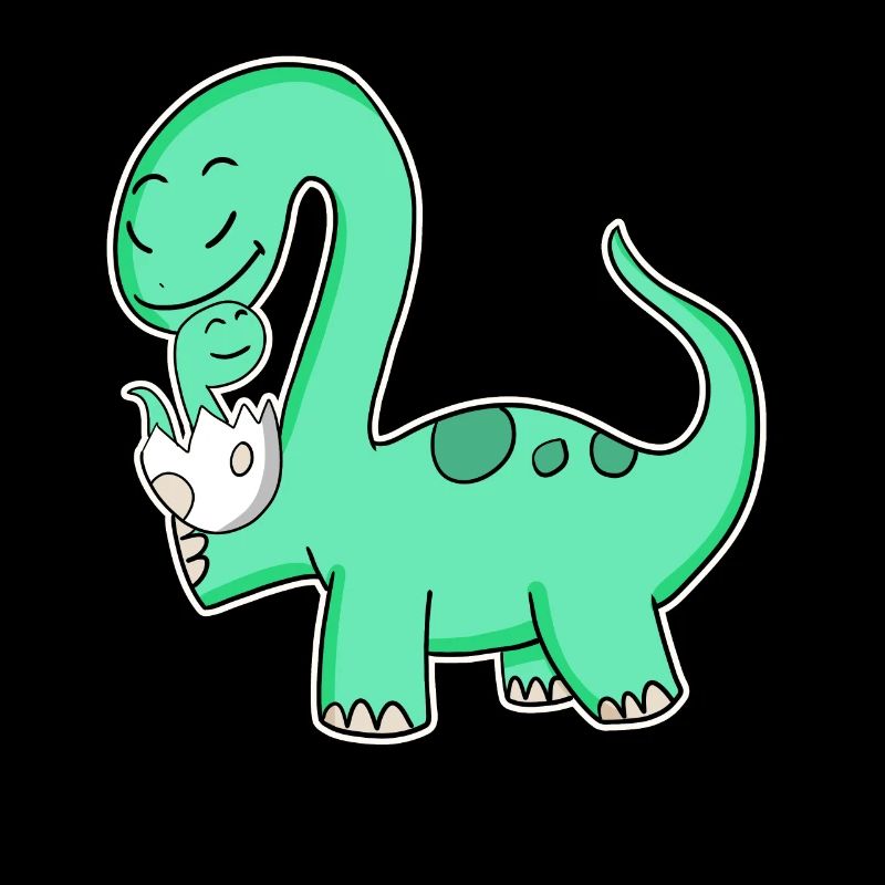 Dinosaure avec bébé dinosaure