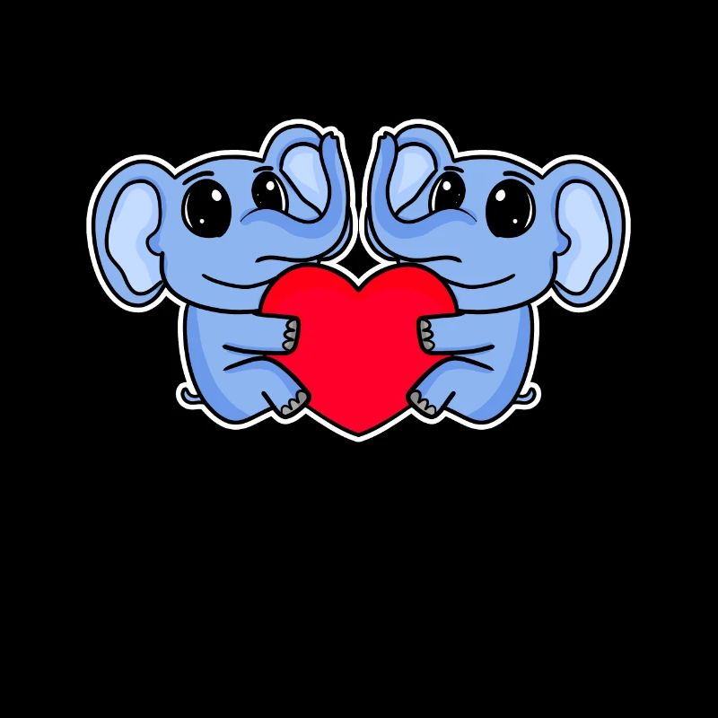 Elefant Herz Liebe Elefanten