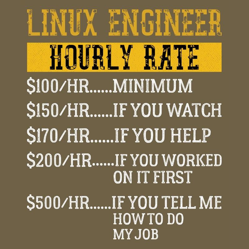 Linux Engineer Stundensatz Mechaniker Arbeitsrate