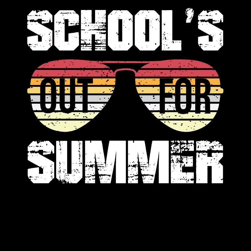 Schools Out For Summer Retro Vintage Style Summer