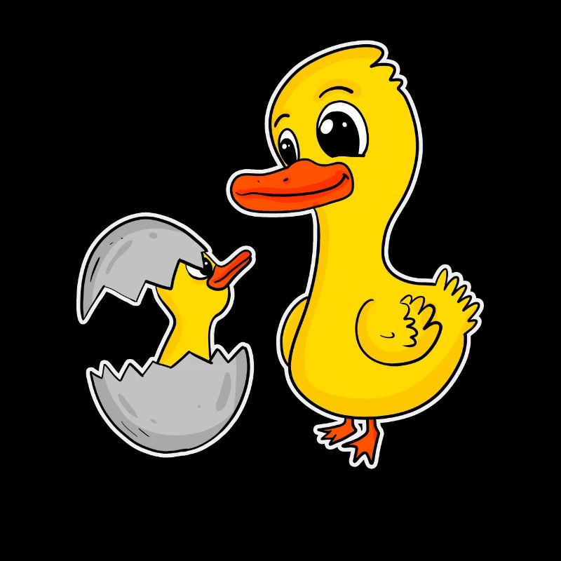Famille de canards - Canard avec bébé