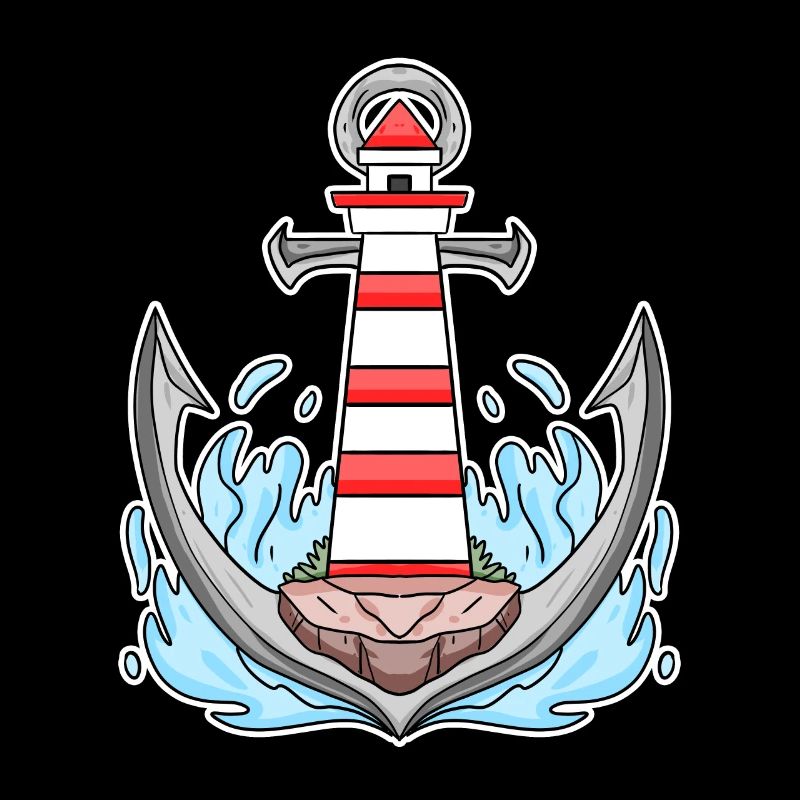 Motif de mélange de phare d’ancrage