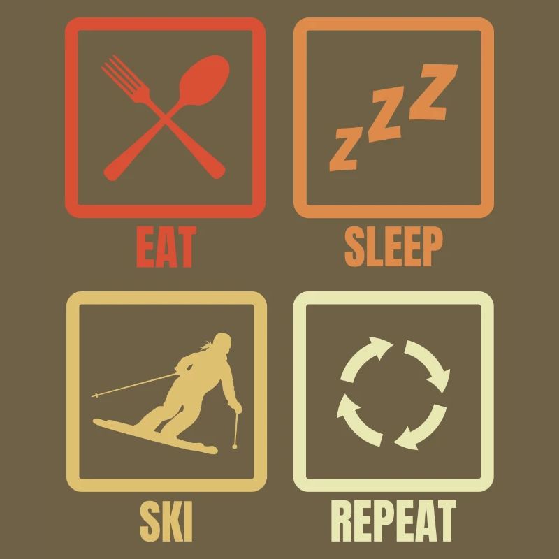 Eating, sleeping, skiing, repeating