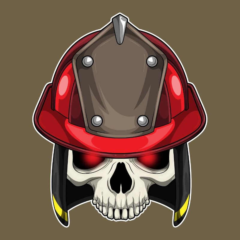Skull Firefighter Fire Brigade