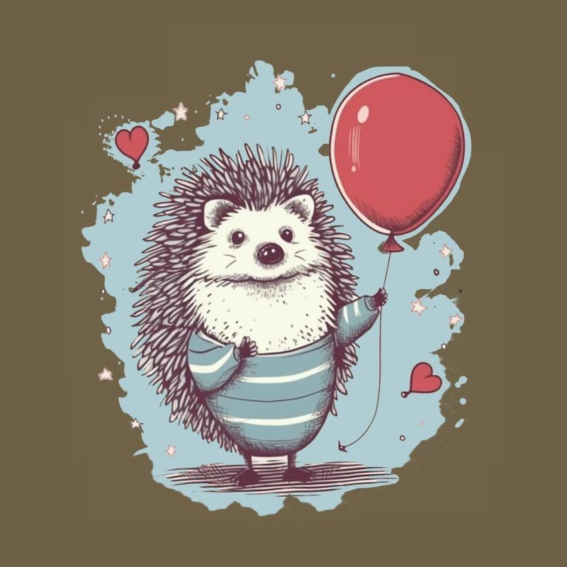 Hérisson mignon avec ballon