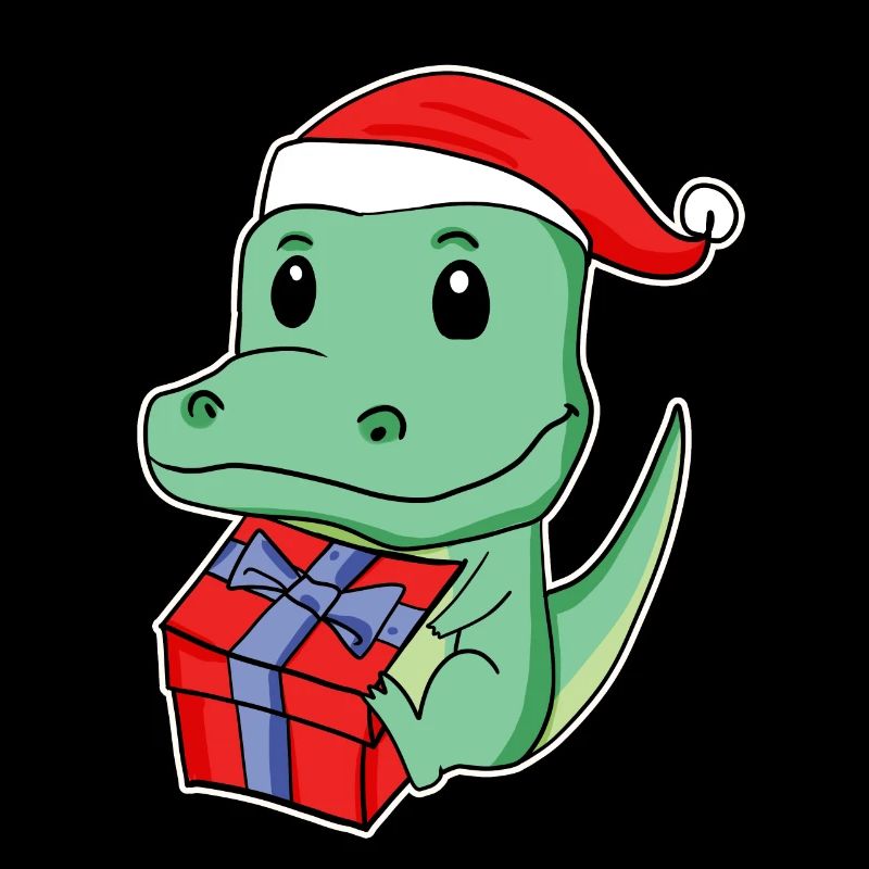 Crocodile avec bonnet de Père Noël