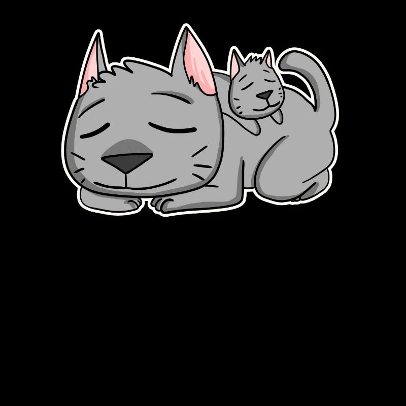 Famille Chat - Chat avec bébé - Parent isolé