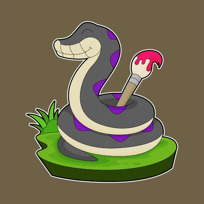 Snake Painter Brush Paint