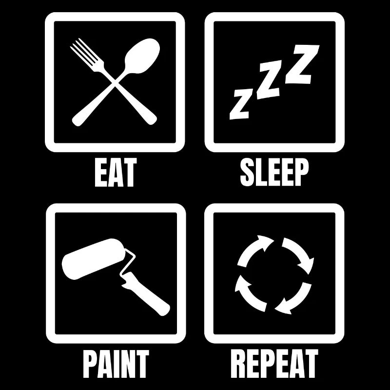 Manger dormir Peinture Répéter