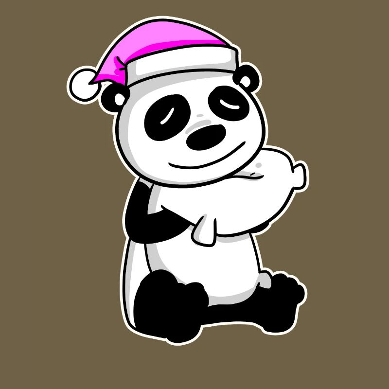 Panda Müde Ausschlafen Schlafen Mädchen