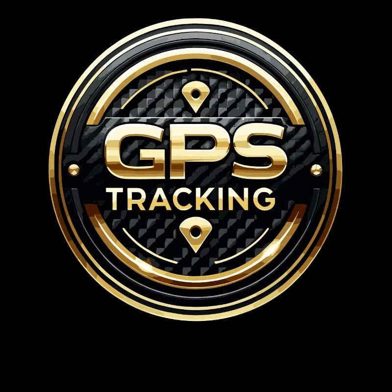 GPS-Tracking Carbon Gold Warnaufkleber