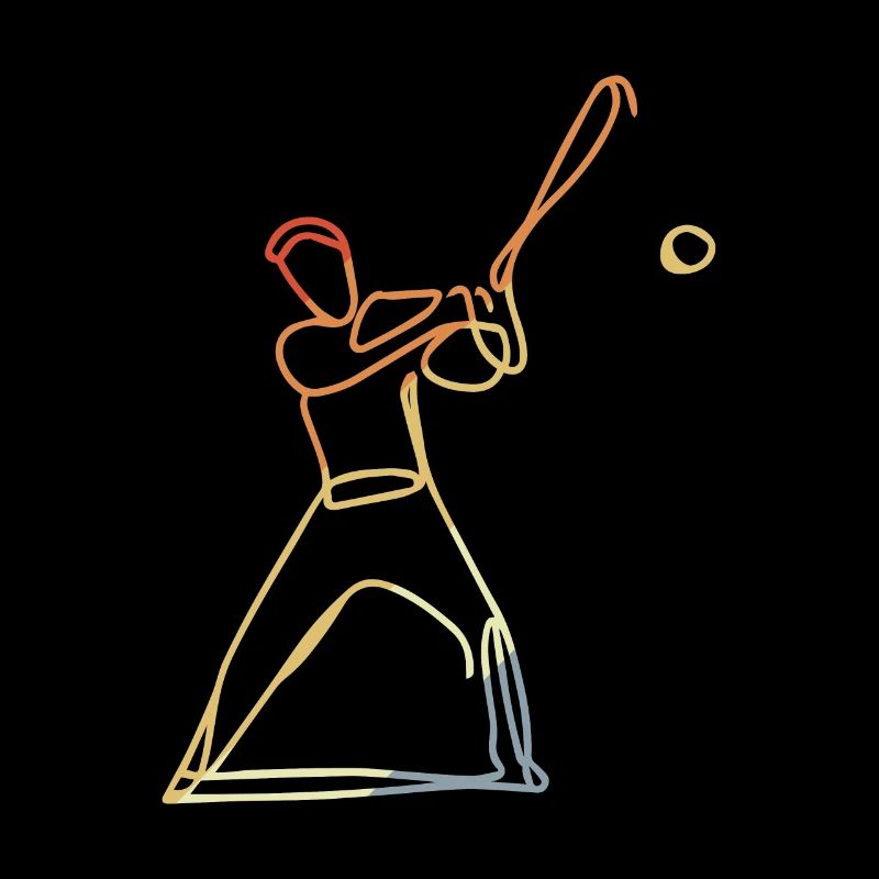 Joueur de baseball vintage