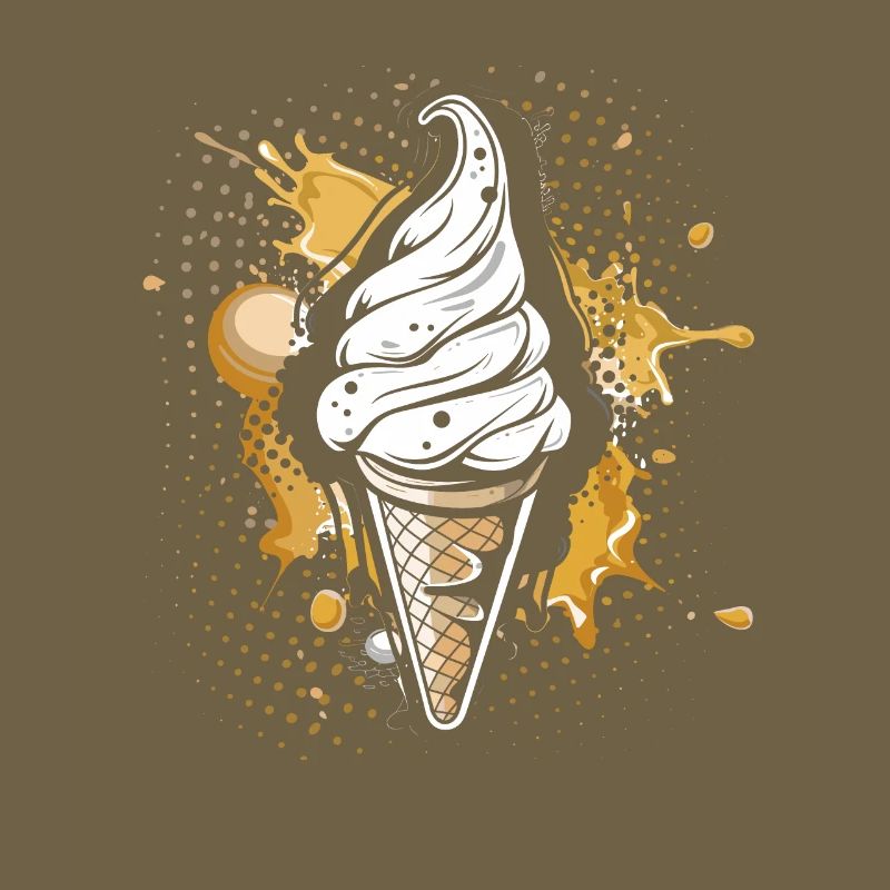 Eiswaffel Farbklecks