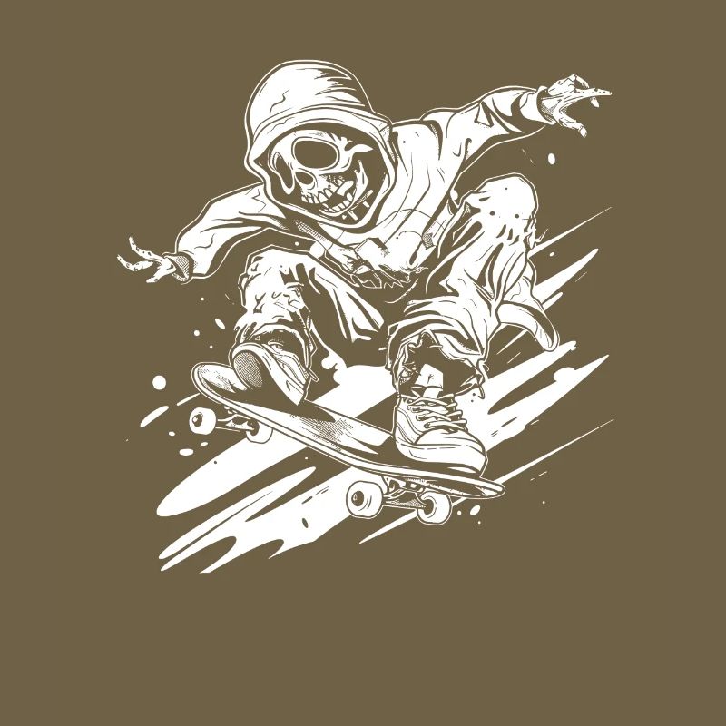 Style de dessin animé de skateboard